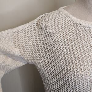 Sundance Mesh Cream Sweater Small